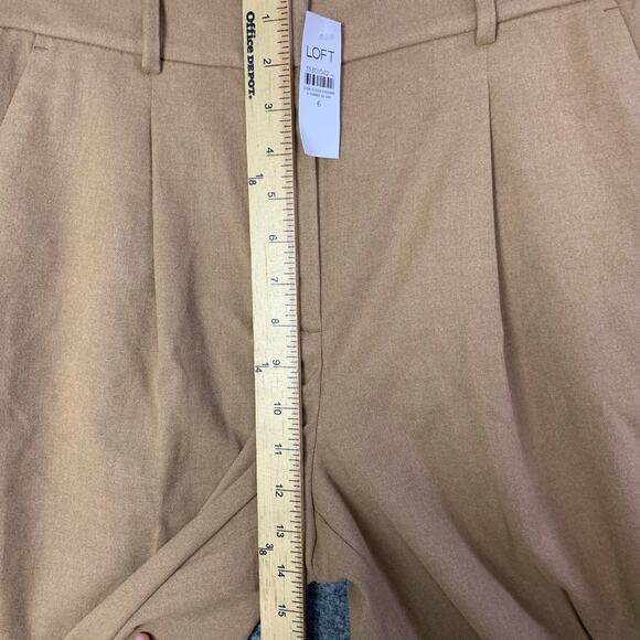 NEW LOFT The Peyton Trouser Women's Size 6 Wide Leg Pants Pleated - Picture 4 of 11